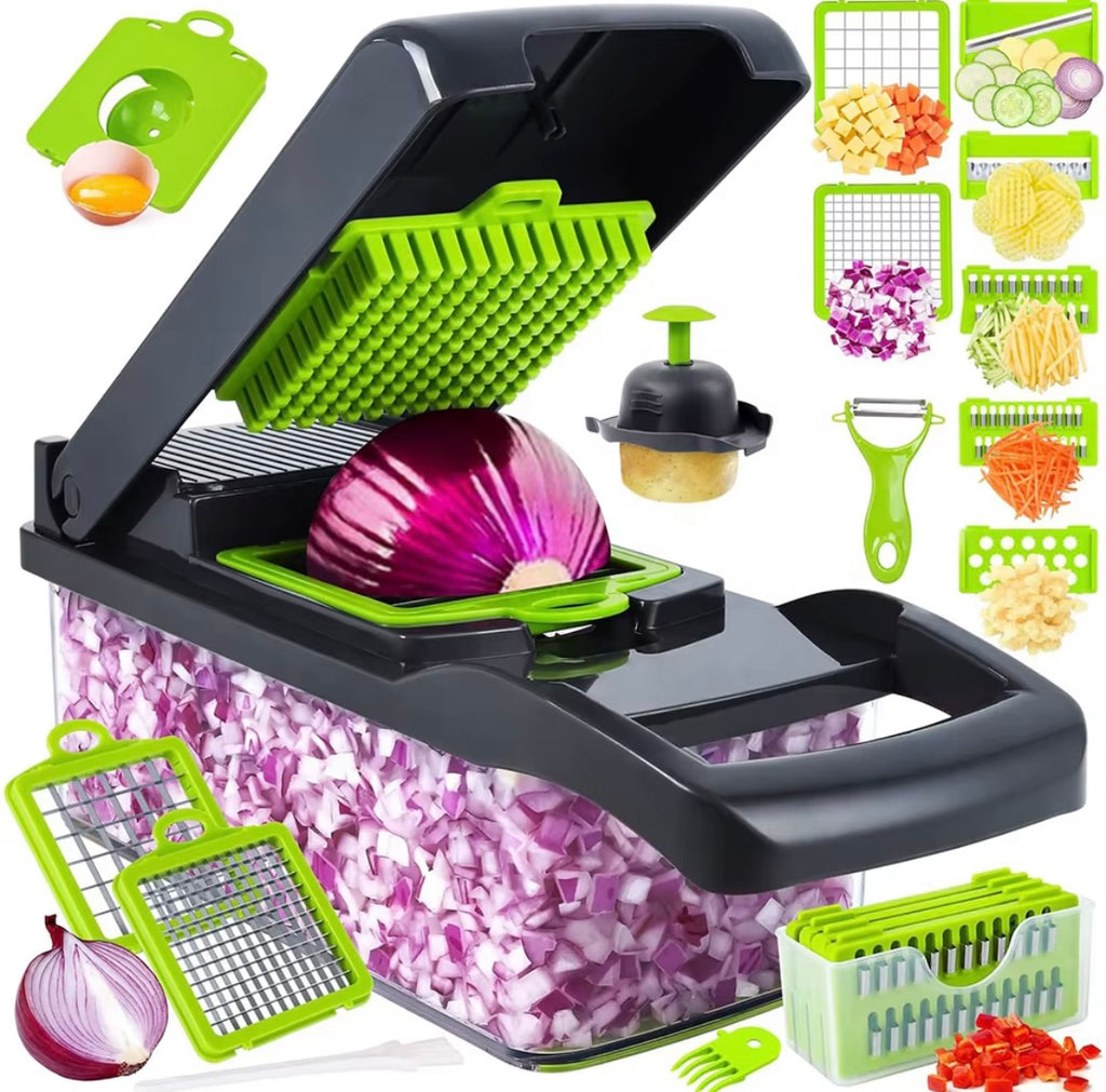 Cortador de Verduras Multifunción con Recipiente | OlahooShop